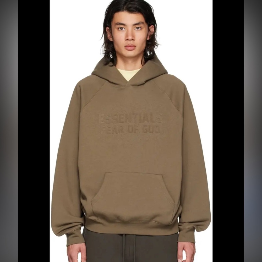 NWT Essential Fear of God Hoodie - Wood
